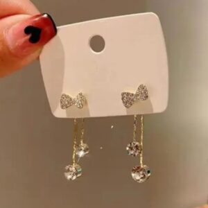 Korean Bow Dangle Earrings