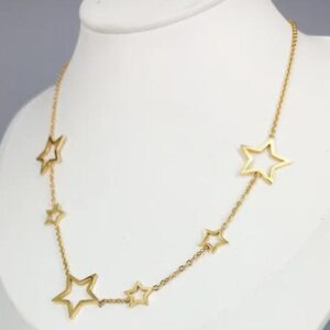 Celestial Gold Star Charm Necklace